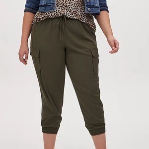 COPY - Torrid Relaxed Fit Jogger Challis Olive Green